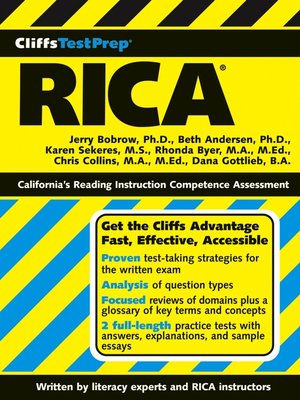 CliffsTestPrep RICA - ebook